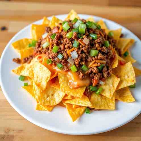 Loaded Nachos Recipe - Crispy Chips & Beef